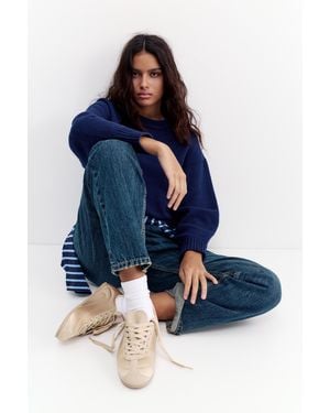 Pull&Bear Fabric Trainers - Blue