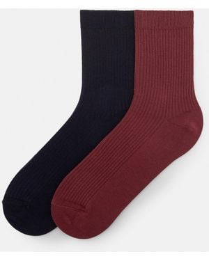 Pull&Bear Pack Of High Ribbed Socks - Multicolour