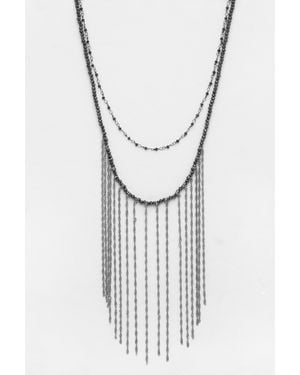 Pull&Bear 2-Pack Of Waterfall Necklaces - Black