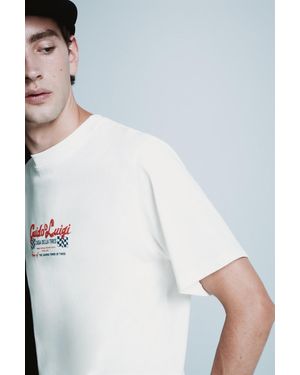 Pull&Bear Cars Regular Fit T-Shirt - White