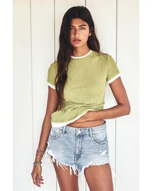 Pull&Bear Doppel-T-Shirt Mit Kurzen Ärmeln - Grün