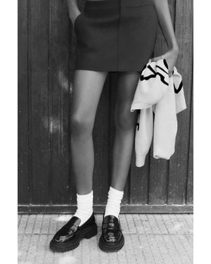 Pull&Bear Chunky Sole Loafers - Black