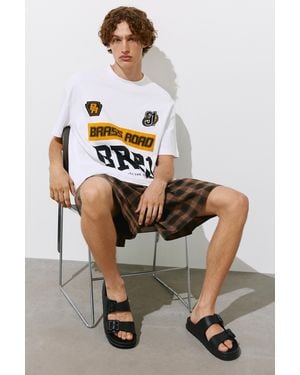 Pull&Bear Buckle Flat Sandals - Black