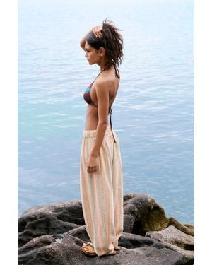 Pull&Bear Striped Barrel Trousers - Multicolour