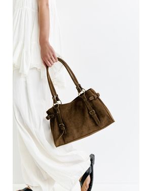 Pull&Bear Shoulder Bag With Buckles - Black