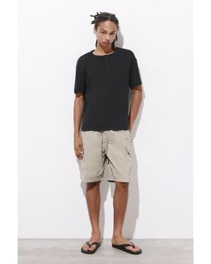 Pull&Bear Ripstop Cargo Bermuda Shorts - Grey