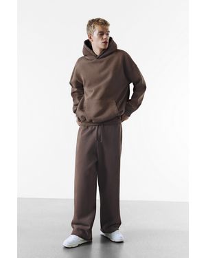 Pull&Bear Skater Tracksuit Bottoms - Brown