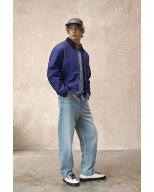 Pull&Bear Jacket With Contrast Collar - Blue