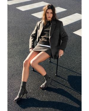 Pull&Bear Heeled Buckle Sandals - White