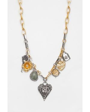 Pull&Bear Charm Necklace - Metallic