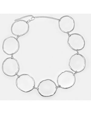 Pull&Bear Belt With Circles - Metallic