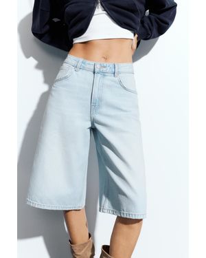 Pull&Bear Low-Rise Jorts - Blue