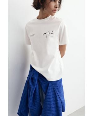 Pull&Bear Miró Short Sleeve T-Shirt - White