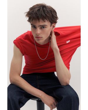 Pull&Bear Stwd Logo Boxy T-Shirt - Red