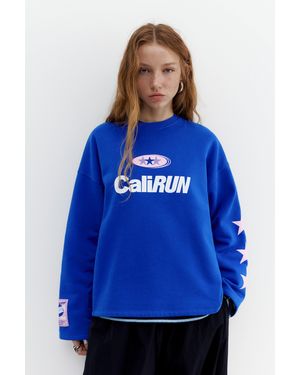 Pull&Bear Star Sweatshirt - Blue