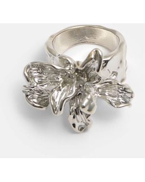 Pull&Bear Flower Ring - White