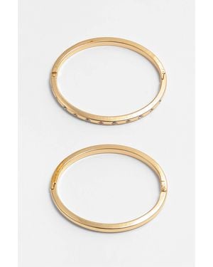 Pull&Bear 2-Pack Of Rigid Bracelets - White