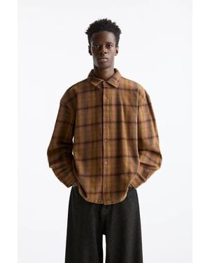 Pull&Bear Checked Shirt - Brown