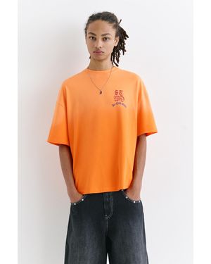 Pull&Bear Stwd Boxy T-Shirt - Orange