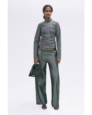 Pull&Bear Karoline Vitto Fitted Shirt - Blue