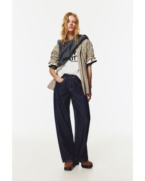 Pull&Bear Low-Rise Straight-Leg Jeans - Blue