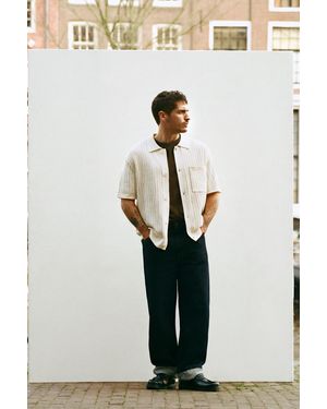 Pull&Bear Knit Short Sleeve Shirt - Multicolour