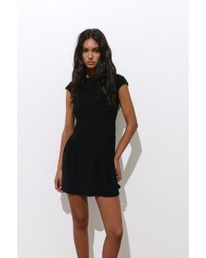 Pull&Bear Short Gathered Dress - Black
