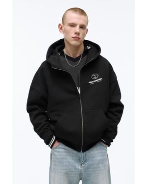 Pull&Bear Hoodie With Zipper - Green