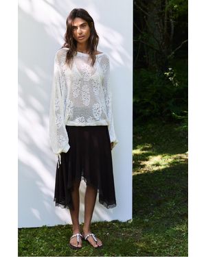 Pull&Bear Cutwork Jumper - Black