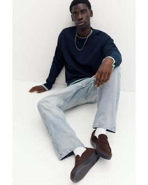 Pull&Bear Casual Moccasin-Style Trainers - Blue