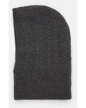 Pull&Bear Cable-Knit Balaclava - Black