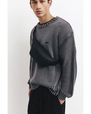 Pull&Bear Rubberised Belt Bag - Grey