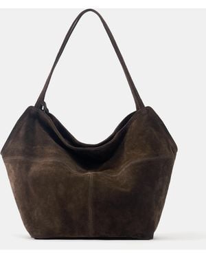 Pull&Bear Shopper Aus Leder - Schwarz