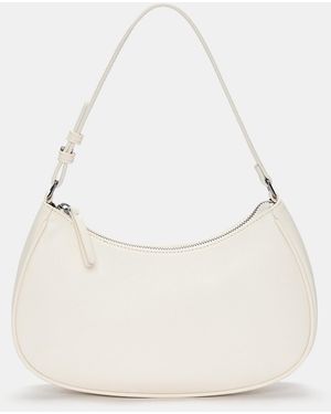 Pull&Bear Half-Moon Shoulder Bag - White