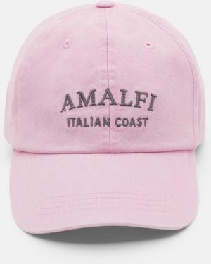 Pull&Bear Amalfi Embroidered Cap - Pink
