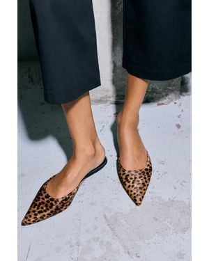 Pull&Bear Mules Aus Leder Mit - Schwarz