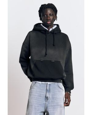 Pull&Bear Faded Hoodie - Black
