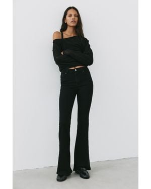 Pull&Bear Skinny-Schlagjeans - Schwarz
