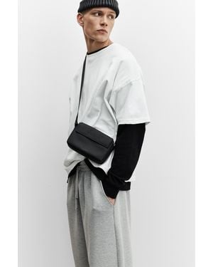 Pull&Bear Rubberised Crossbody Bag - White