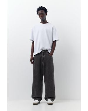 Pull&Bear Relaxed Fit Baggy Jeans - Black
