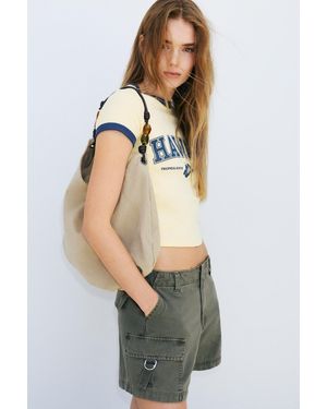 Pull&Bear Shopper Mit Perlendetails - Mehrfarbig
