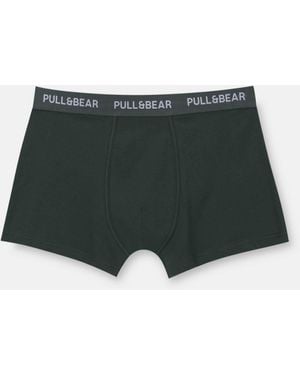 Pull&Bear Pack Of 3 Boxers - Green