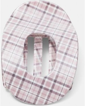 Pull&Bear Oval Checked Hair Clip - White
