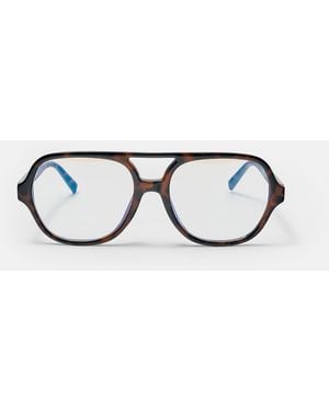 Pull&Bear Light Aviator Sunglasses - Brown