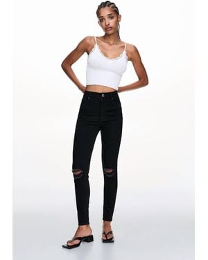 Pull&Bear High Waisted Skinny Jeans - Blue