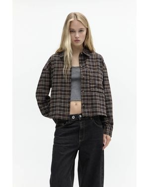 Pull&Bear Checked Shirt - Black