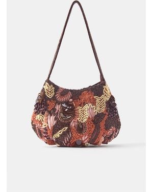 Pull&Bear Schultertasche Mit Perlen - Weiß