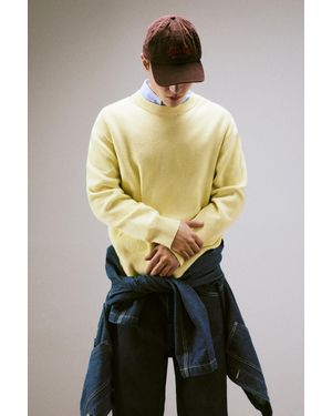 Pull&Bear Basic Round Neck Jumper - Yellow
