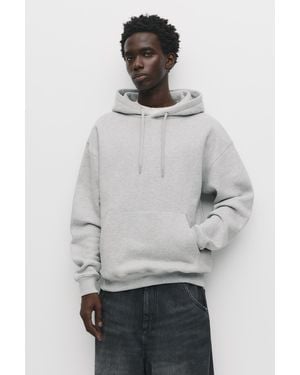 Pull&Bear Basic Hoodie - Grey