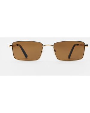 Pull&Bear Metallic Sunglasses - White